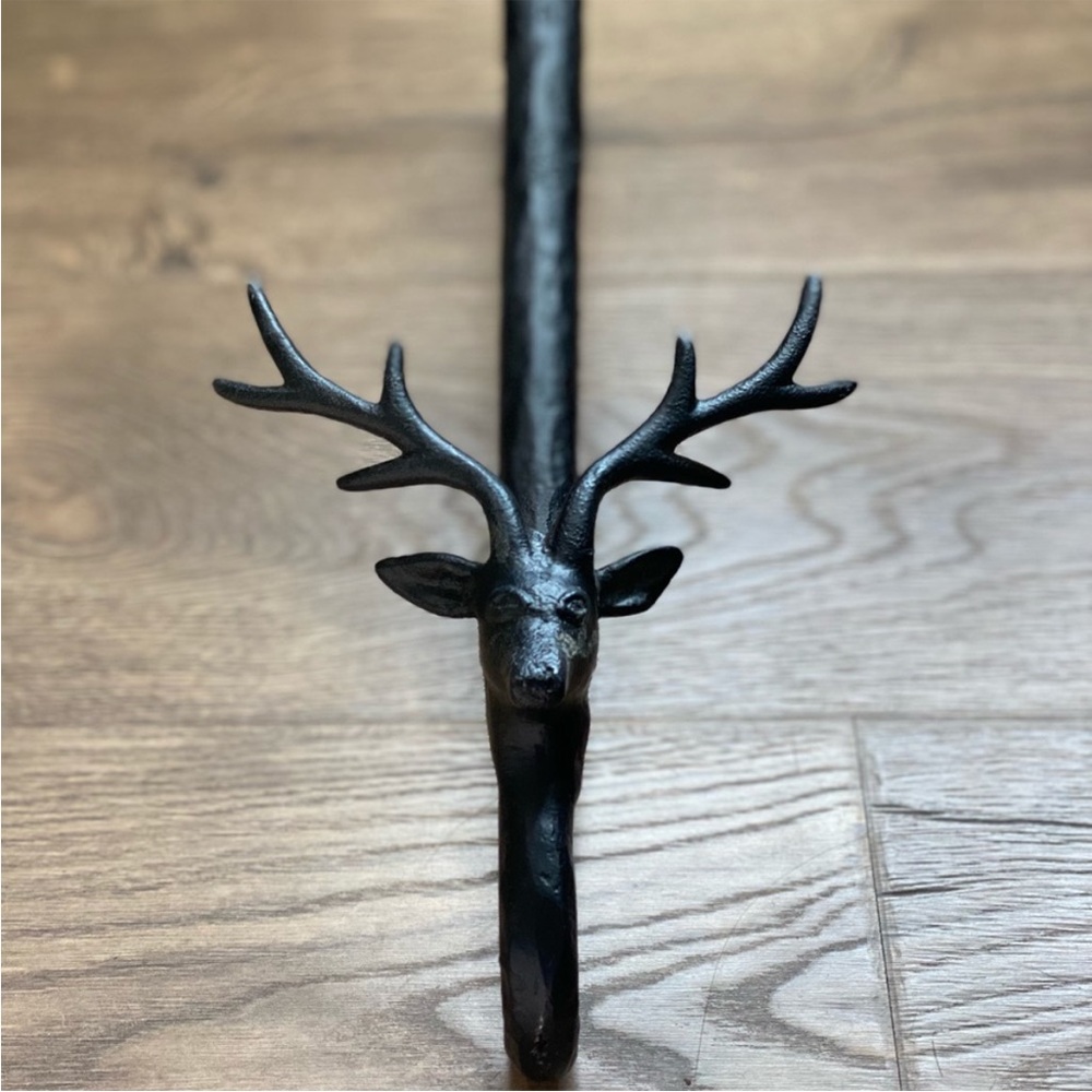 Pottery Barn Classic Black Stag Sculptural Antler Wreath Holder Rare Sold Out 🦌 - Picture 2 of 4
